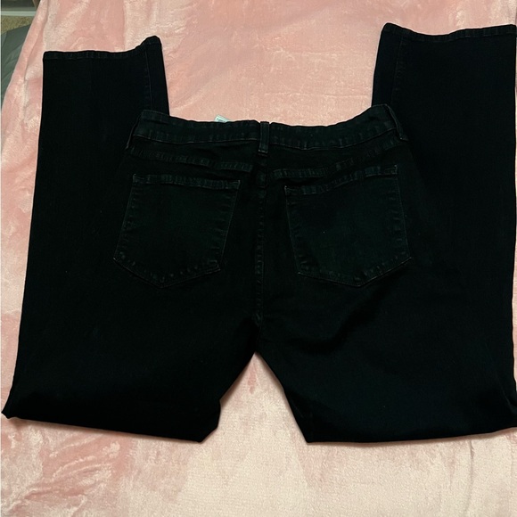 NYDJ Size 10 Petite Marilyn Straight Leg Black Jeans with LiftXTuck Technology - Picture 7 of 8